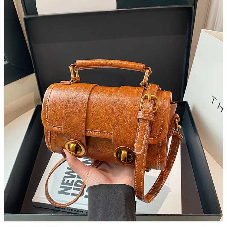 Black Leather Shoulder Crossbody Bag for Women Spring Summer 2026 — feature 12