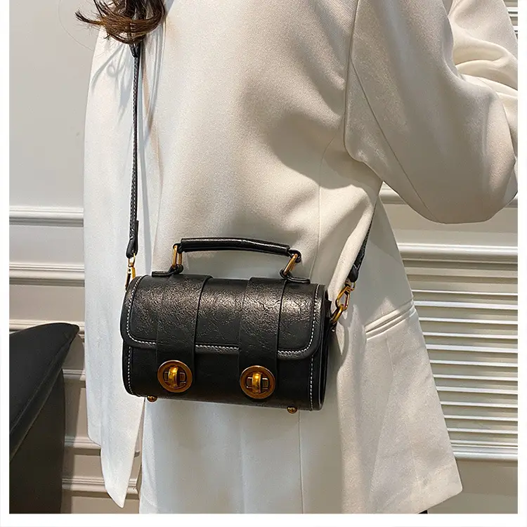 Black Leather Shoulder Crossbody Bag for Women Spring Summer 2026 — feature 16