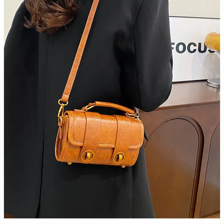 Black Leather Shoulder Crossbody Bag for Women Spring Summer 2026 — feature 21