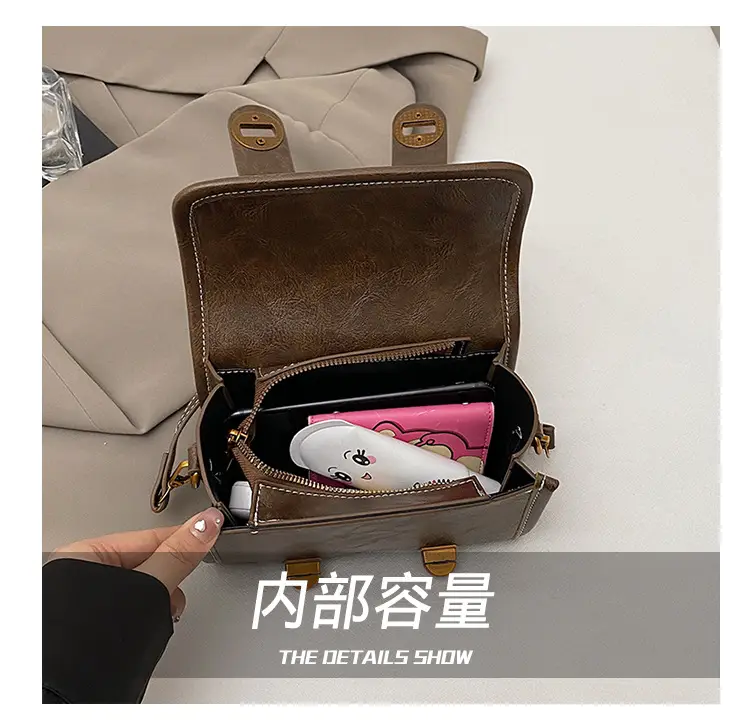 Black Leather Shoulder Crossbody Bag for Women Spring Summer 2026 — feature 3