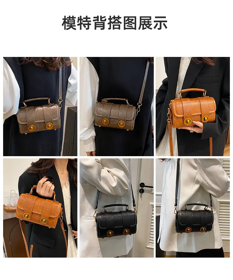 Black Leather Shoulder Crossbody Bag for Women Spring Summer 2026 — feature 8