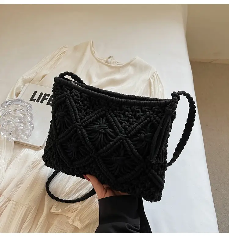 Black Woven Crossbody Tote Bag for Women 2025 — feature 36