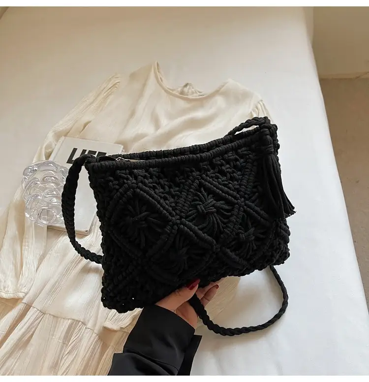 Black Woven Crossbody Tote Bag for Women 2025 — feature 37