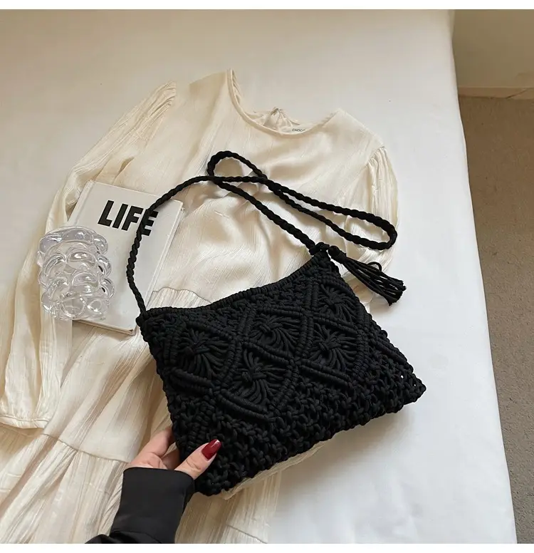 Black Woven Crossbody Tote Bag for Women 2025 — feature 38