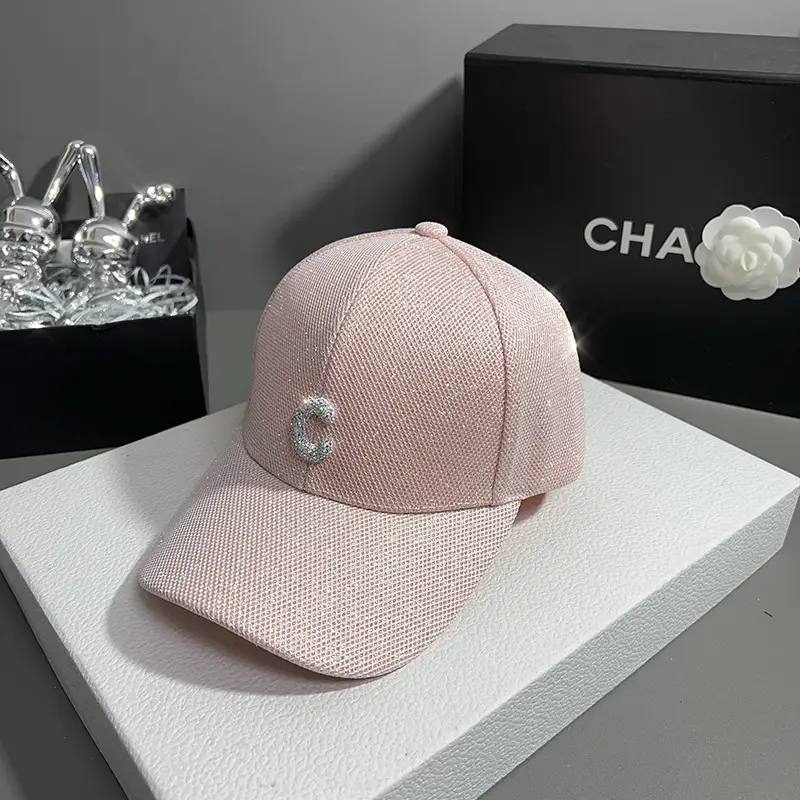 Elegant Pink Sequin Baseball Cap for Women - Image 4