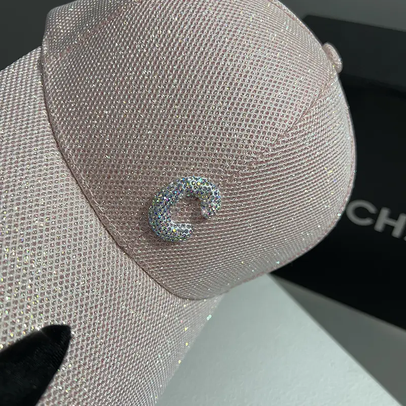 Elegant Pink Sequin Baseball Cap for Women - Image 6