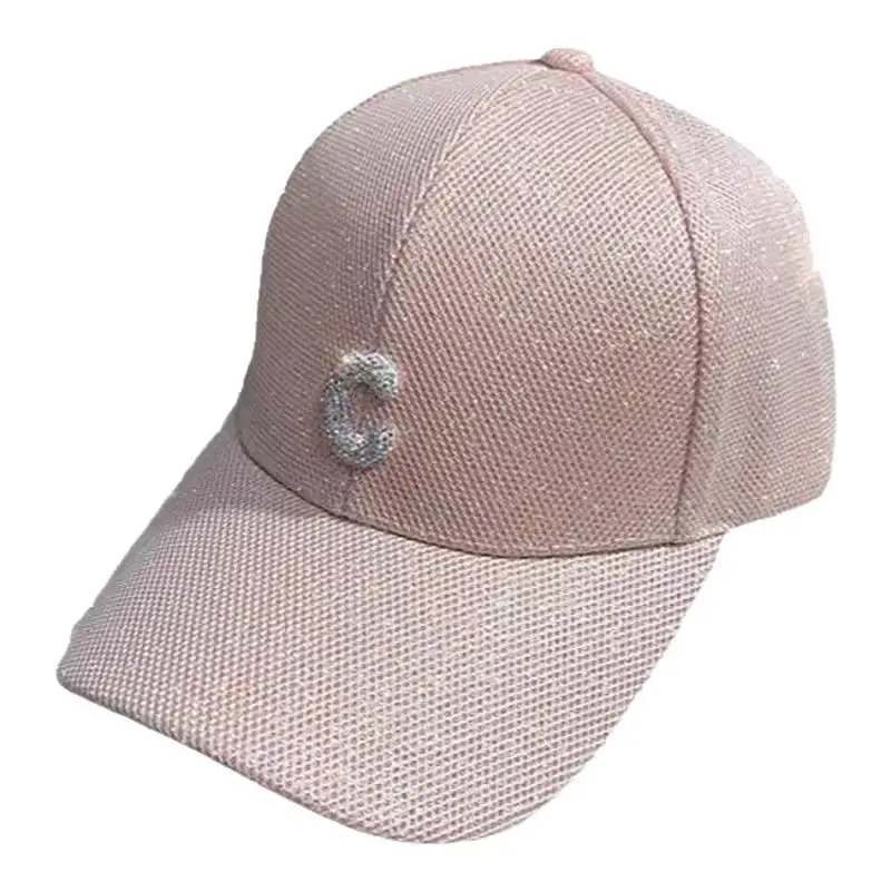 Elegant Pink Sequin Baseball Cap for Women - Image 8