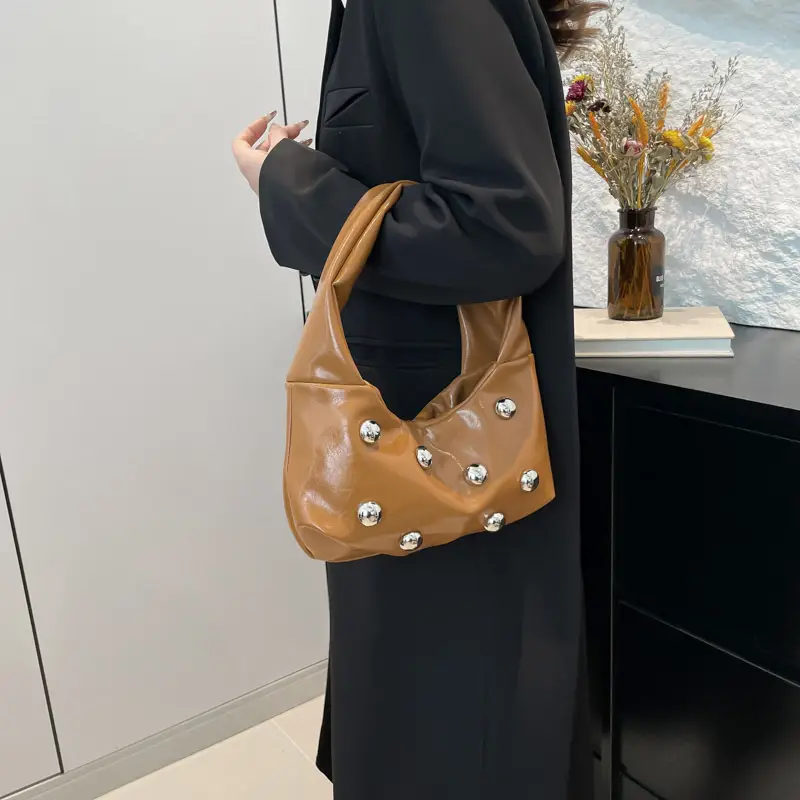 Red Rivet Crossbody Bag for Women 2025 - Image 6