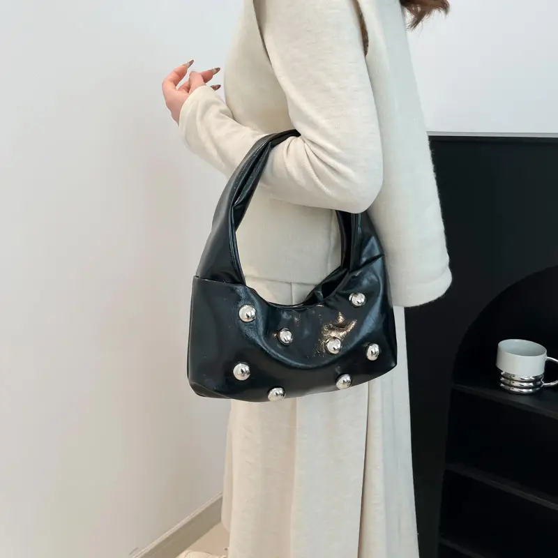 Red Rivet Crossbody Bag for Women 2025 - Image 7