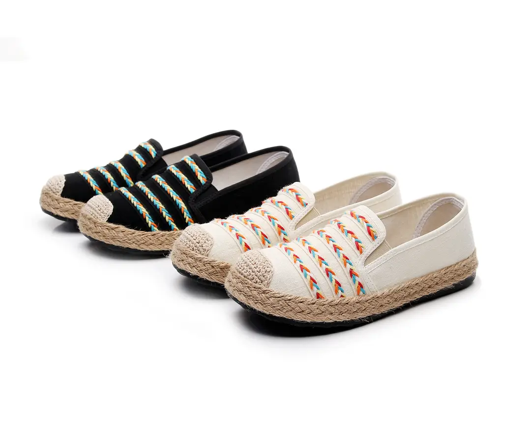 Spring and Autumn New Old Beijing Cloth Shoes Women's Cloth Shoes Linen Embroidered Ethnic-style Non-slip Breathable Slip-on Fisherman Shoes — feature 11