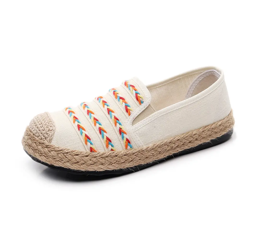 Spring and Autumn New Old Beijing Cloth Shoes Women's Cloth Shoes Linen Embroidered Ethnic-style Non-slip Breathable Slip-on Fisherman Shoes — feature 13