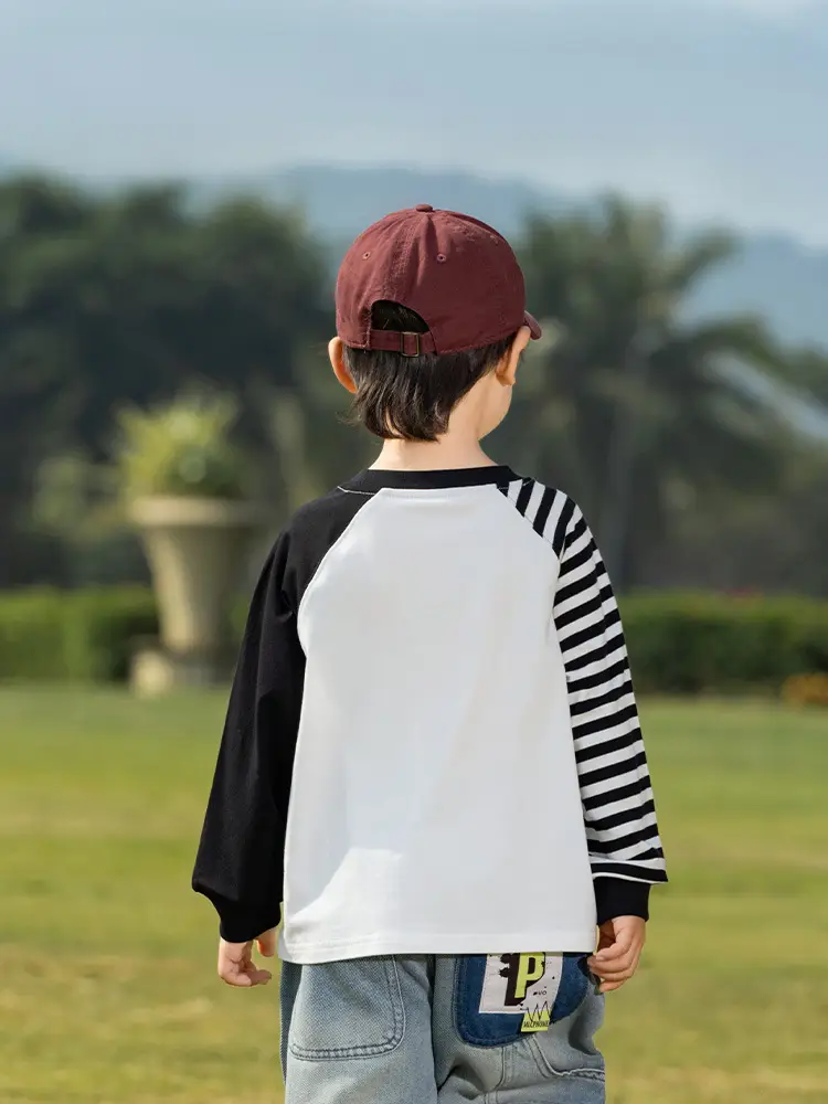 Kids Korean Raglan Sleeve T-Shirt Boy 2025 Spring - Image 6