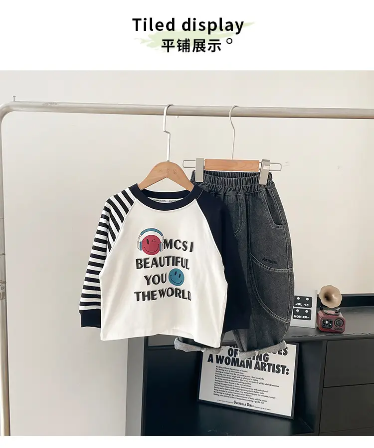 Kids Korean Raglan Sleeve T-Shirt Boy 2025 Spring — feature 7