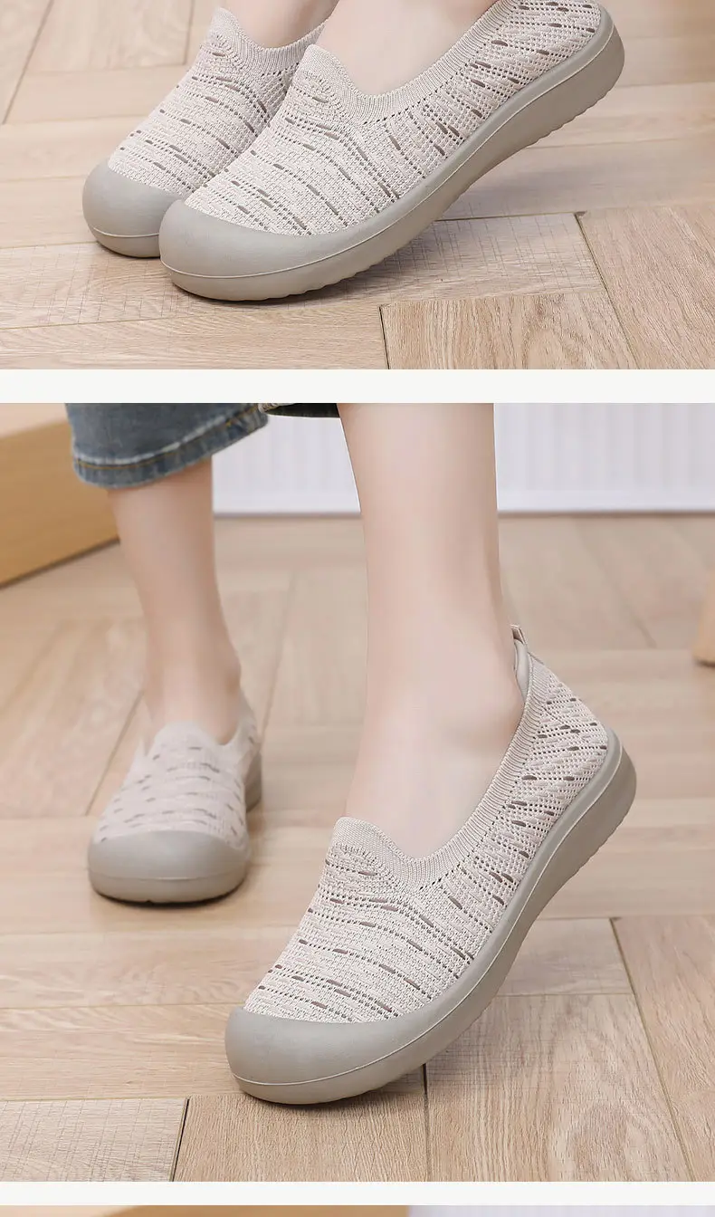 Women's Shoes, New Spring and Autumn Style, Slip-On Shoes, Versatile Lazy Shoes, Fly-Knit Breathable and Wear-Resistant Mom Shoes — feature 15