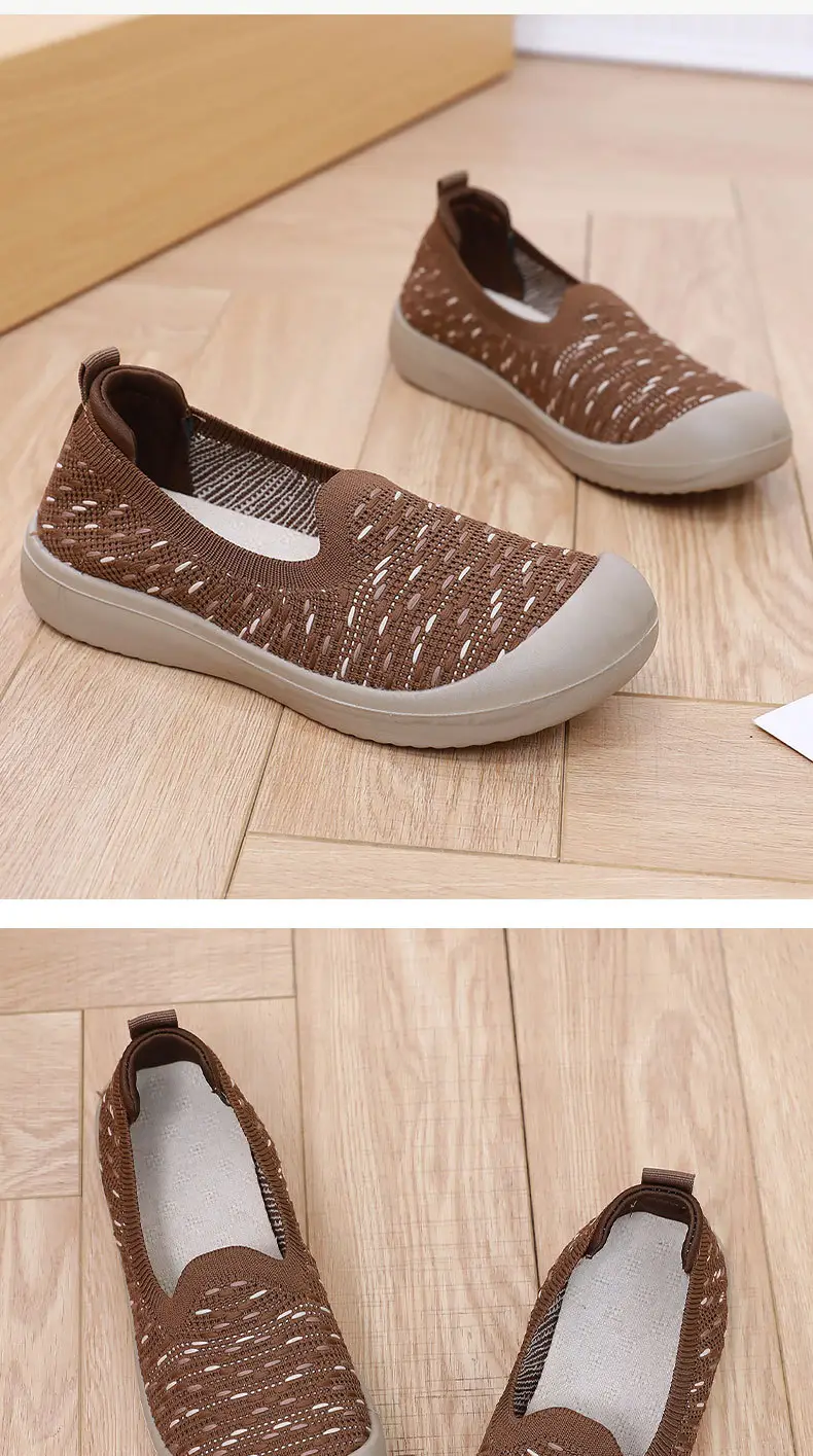 Women's Shoes, New Spring and Autumn Style, Slip-On Shoes, Versatile Lazy Shoes, Fly-Knit Breathable and Wear-Resistant Mom Shoes — feature 20