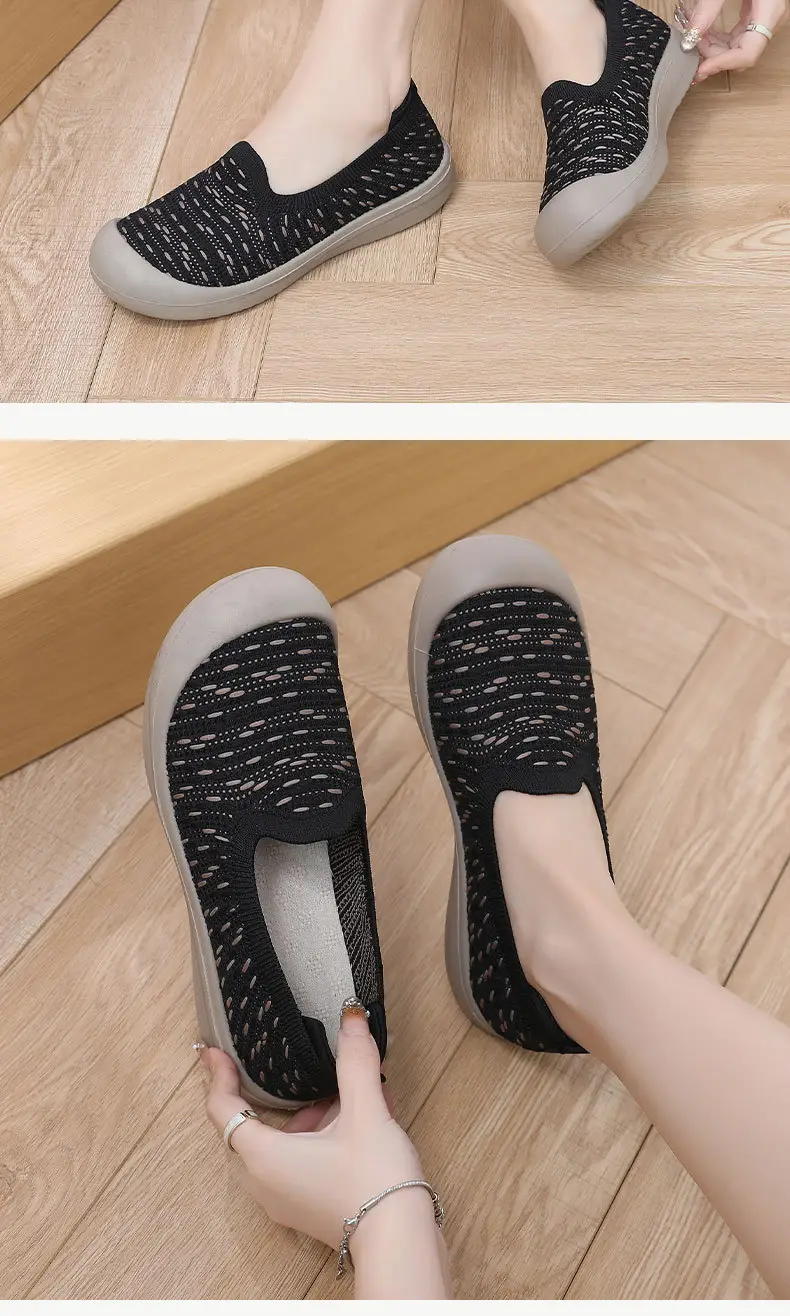Women's Shoes, New Spring and Autumn Style, Slip-On Shoes, Versatile Lazy Shoes, Fly-Knit Breathable and Wear-Resistant Mom Shoes — feature 23