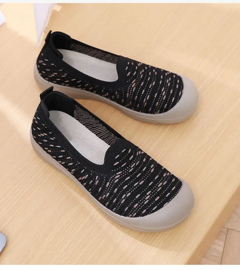 Women's Shoes, New Spring and Autumn Style, Slip-On Shoes, Versatile Lazy Shoes, Fly-Knit Breathable and Wear-Resistant Mom Shoes — feature 24