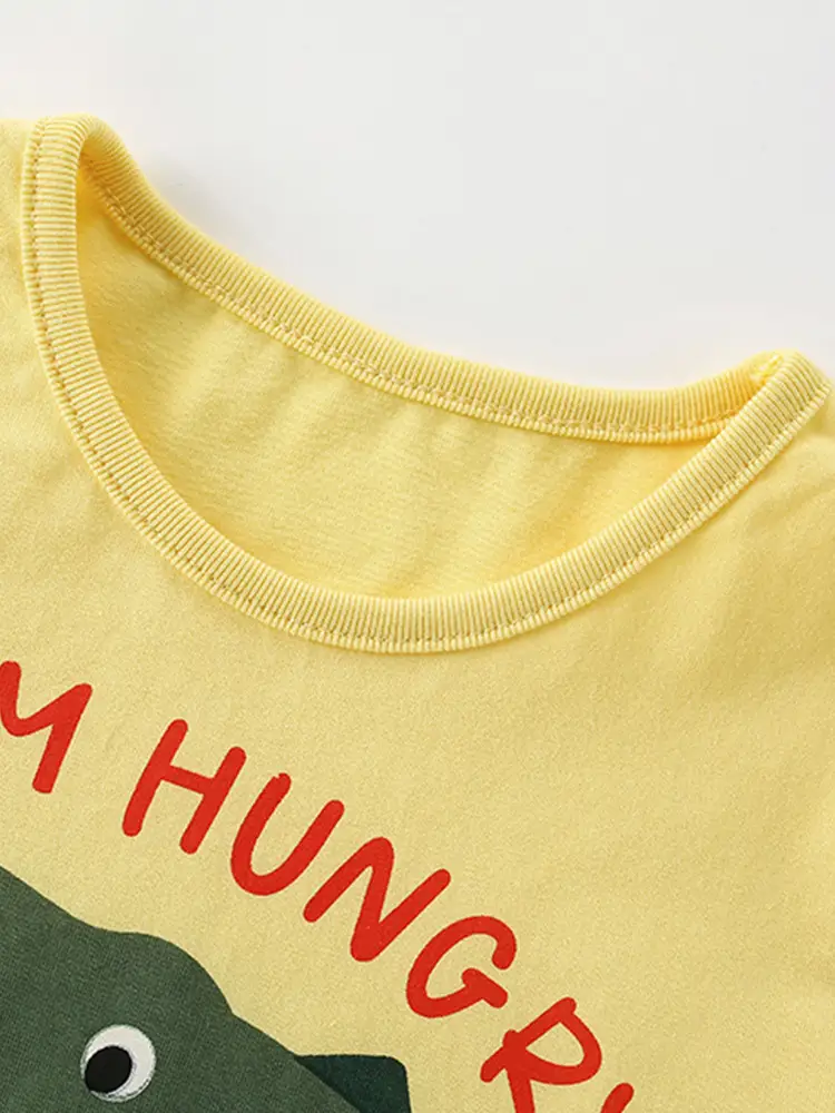 Malwee Boys Hunger I'm Hungry T-Shirt Yellow - Image 3
