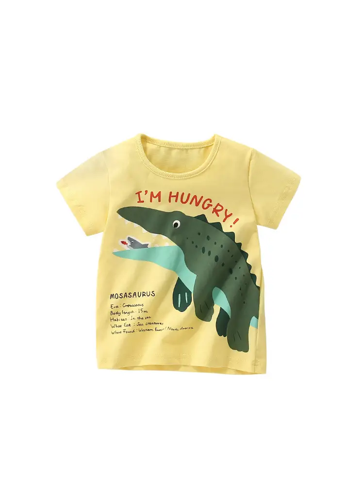 Malwee Boys Hunger I'm Hungry T-Shirt Yellow - Image 6