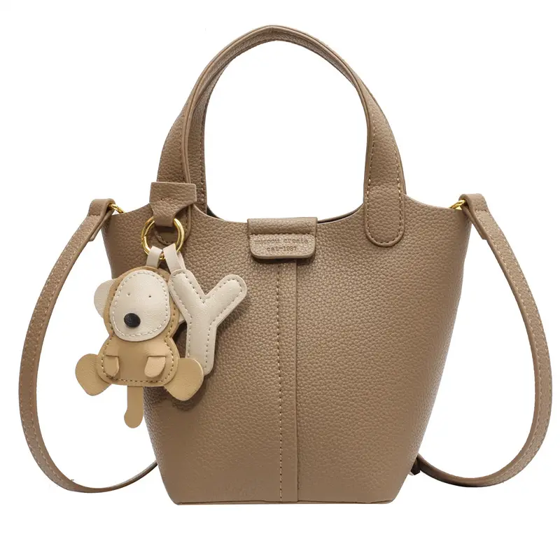 Women's Beige Crossbody Bag with Rabbit Charm 2026 - Image 8
