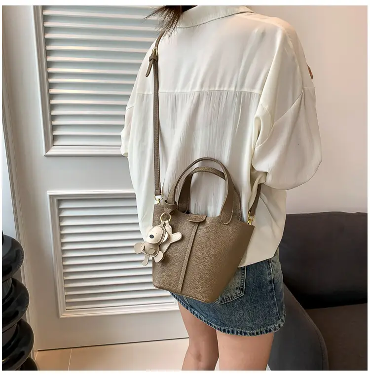 Women's Beige Crossbody Bag with Rabbit Charm 2026 — feature 16