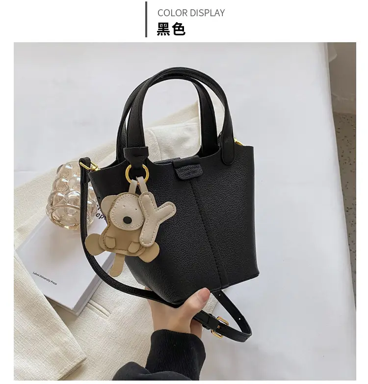 Women's Beige Crossbody Bag with Rabbit Charm 2026 — feature 25