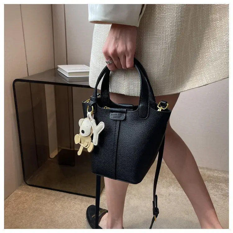 Women's Beige Crossbody Bag with Rabbit Charm 2026 — feature 26