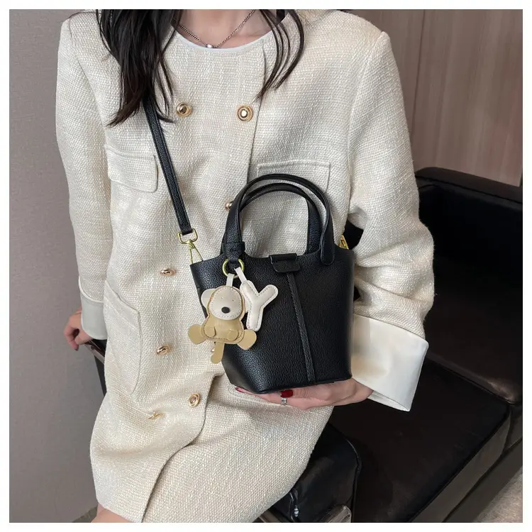 Women's Beige Crossbody Bag with Rabbit Charm 2026 — feature 27