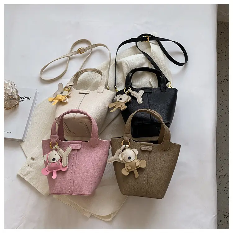 Women's Beige Crossbody Bag with Rabbit Charm 2026 — feature 28
