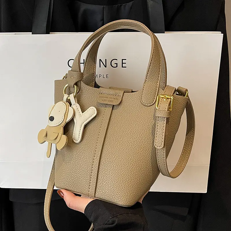 Women's Beige Crossbody Bag with Rabbit Charm 2026 — feature 4