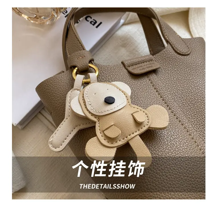 Women's Beige Crossbody Bag with Rabbit Charm 2026 — feature 8