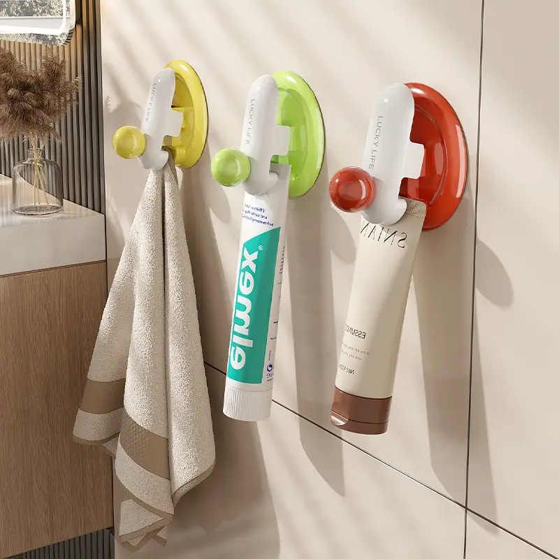 Dopamine Toothpaste Storage Rack Wall-Mounted Clip Facial Cleanser Storage - Image 5