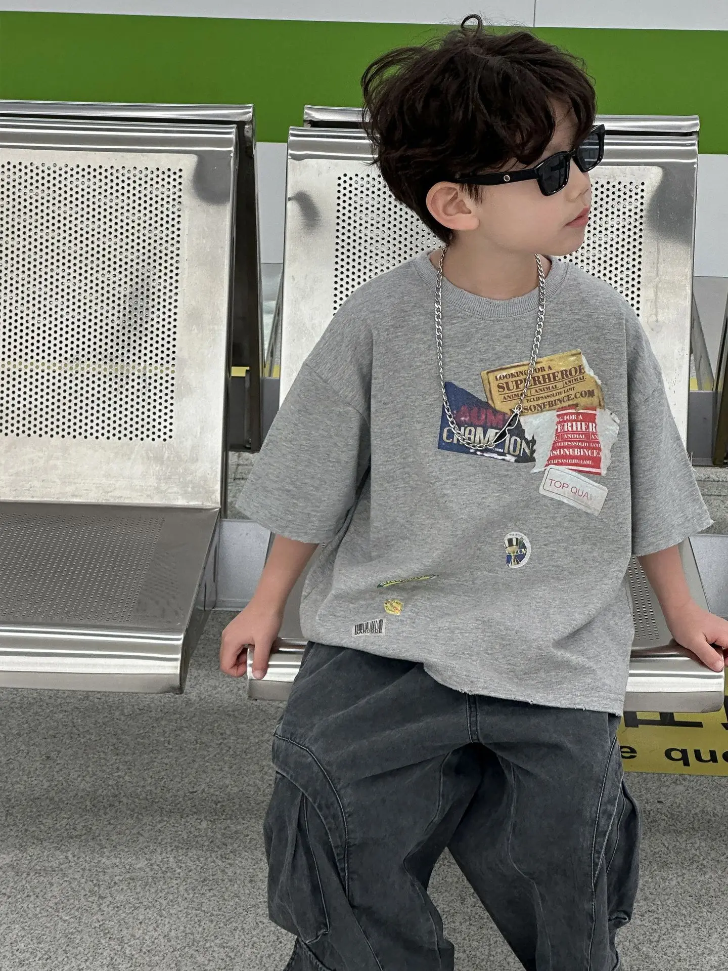 Kids Pure Cotton T-Shirt 2026 Summer Boys Short Sleeve Korean Style - Image 3