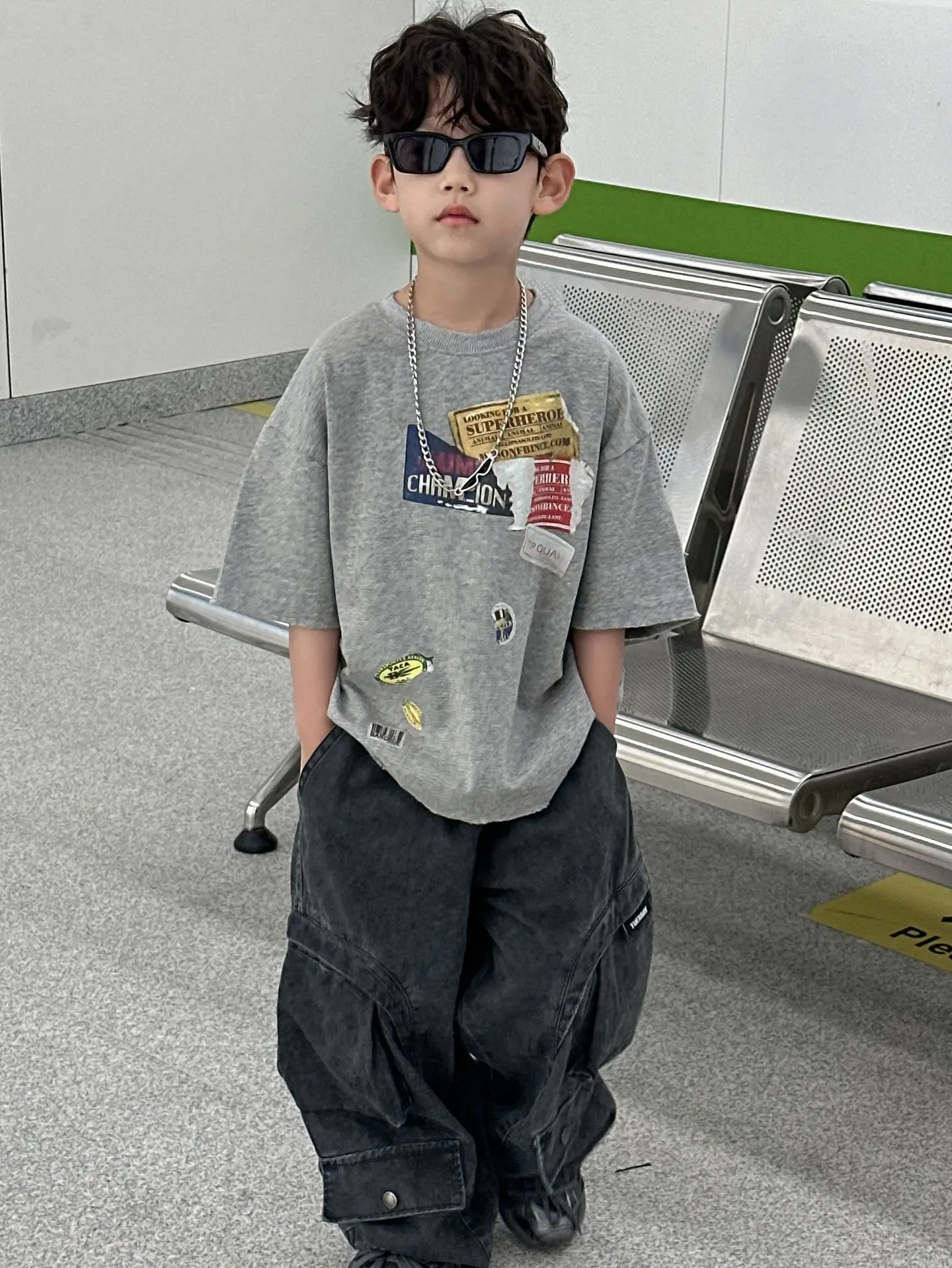 Kids Pure Cotton T-Shirt 2026 Summer Boys Short Sleeve Korean Style — feature 5