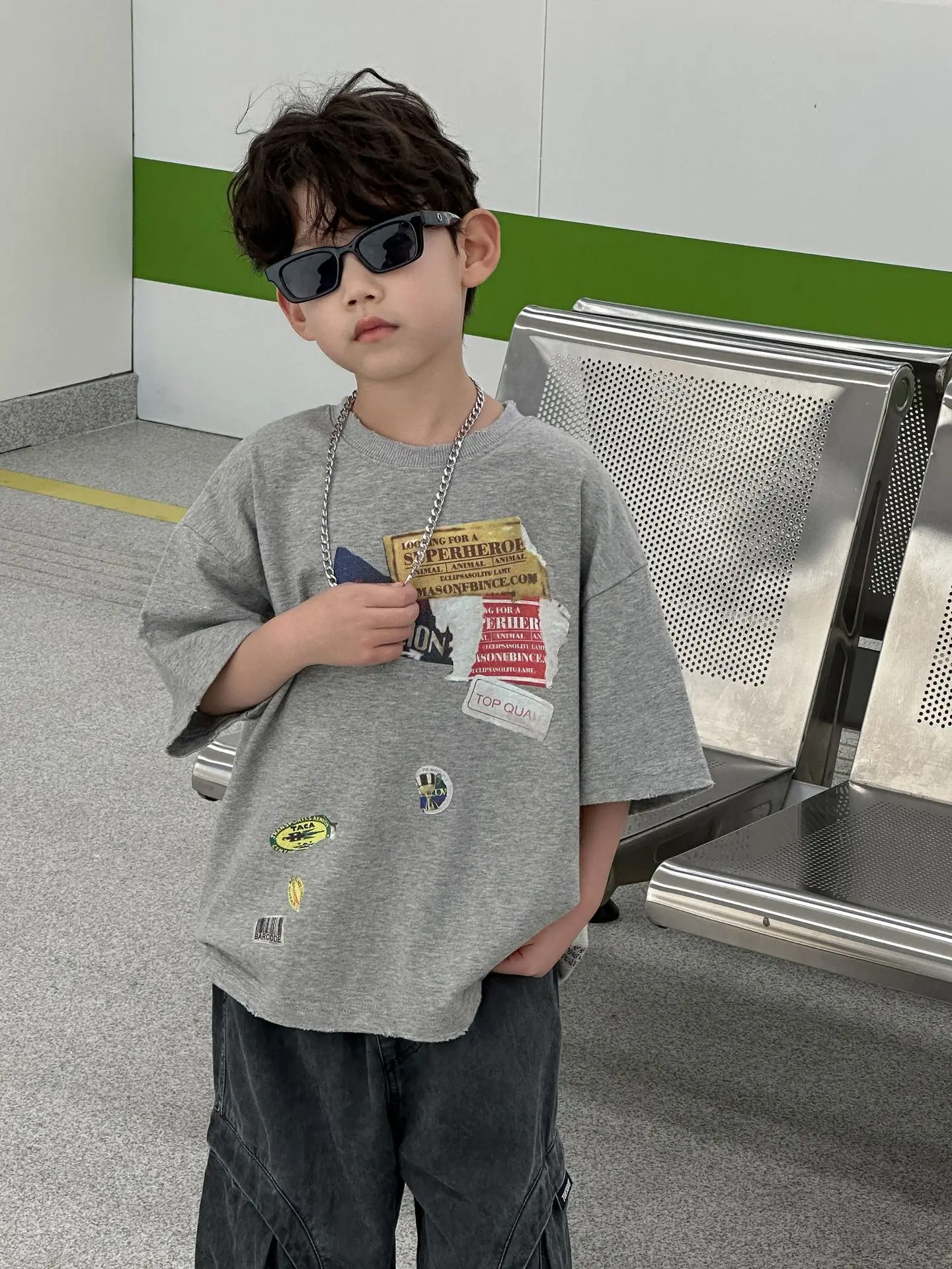 Kids Pure Cotton T-Shirt 2026 Summer Boys Short Sleeve Korean Style — feature 9