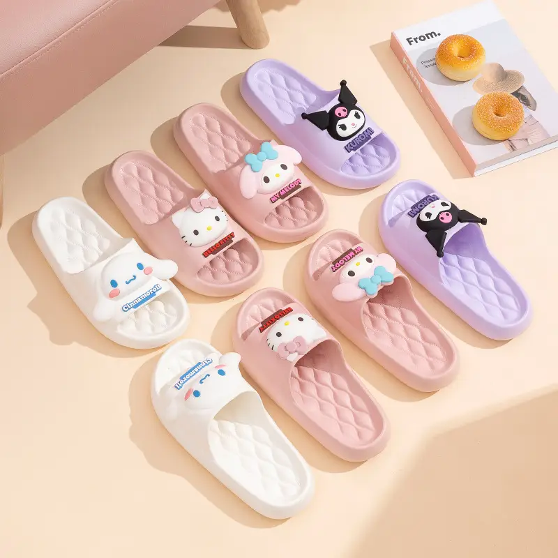 Sanrio Kulomi Slippers Girly Summer Indoor Home Non-slip Bathroom Bath Eva Outer Wear Beach Shoes - Image 6
