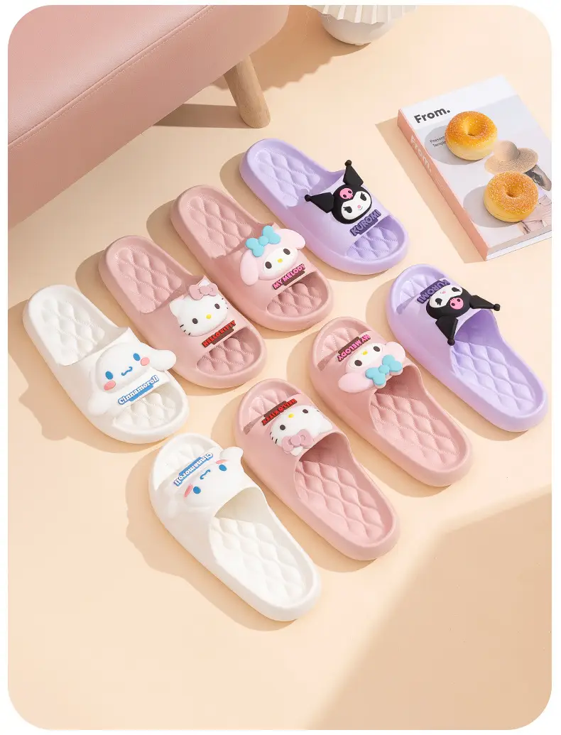 Sanrio Kulomi Slippers Girly Summer Indoor Home Non-slip Bathroom Bath Eva Outer Wear Beach Shoes — feature 14