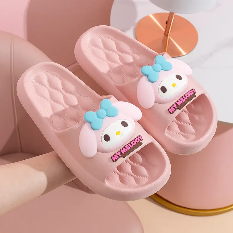 Sanrio Kulomi Slippers Girly Summer Indoor Home Non-slip Bathroom Bath Eva Outer Wear Beach Shoes - Image 2