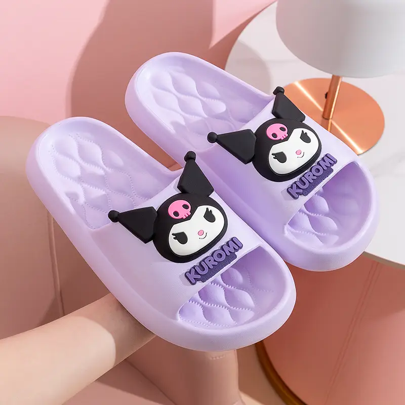 Sanrio Kulomi Slippers Girly Summer Indoor Home Non-slip Bathroom Bath Eva Outer Wear Beach Shoes - Image 3
