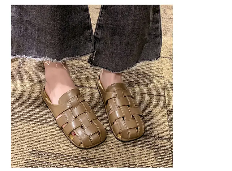2025 new high-end feeling Baotou slippers women's summer wear a pedal temperament Joker casual Muller sandals wholesale — feature 20