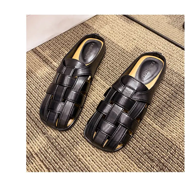 2025 new high-end feeling Baotou slippers women's summer wear a pedal temperament Joker casual Muller sandals wholesale — feature 31