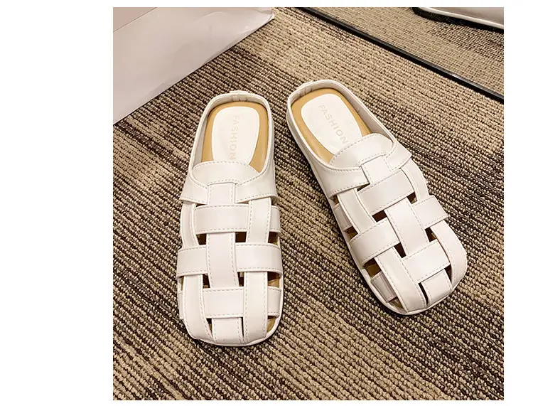 2025 new high-end feeling Baotou slippers women's summer wear a pedal temperament Joker casual Muller sandals wholesale — feature 40