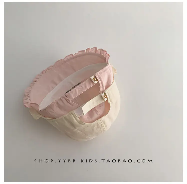 Girls' Beige Cotton Sun Hat with Cherry Embroidery — feature 9