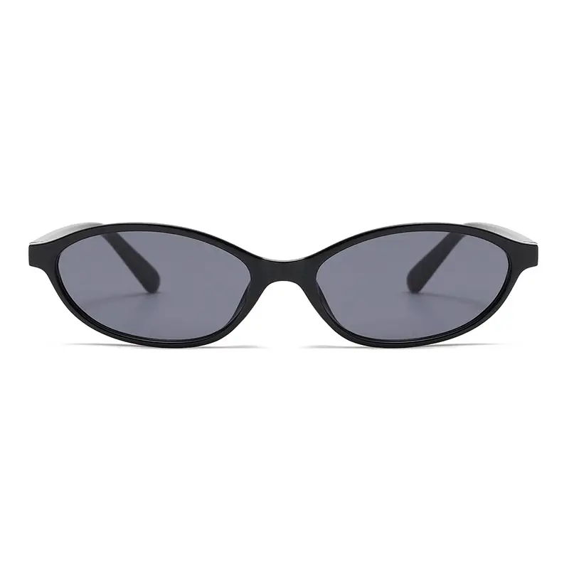 3571 Oval Cat's Eye UV400 Sunglasses Black - Image 11