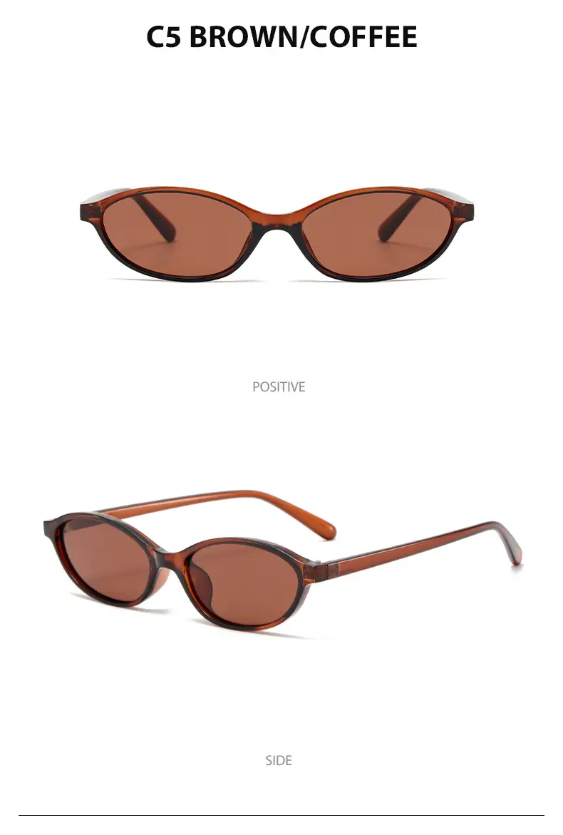 3571 Oval Cat's Eye UV400 Sunglasses Black — feature 10