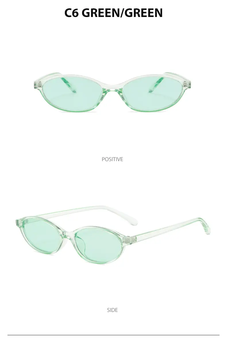 3571 Oval Cat's Eye UV400 Sunglasses Black — feature 11