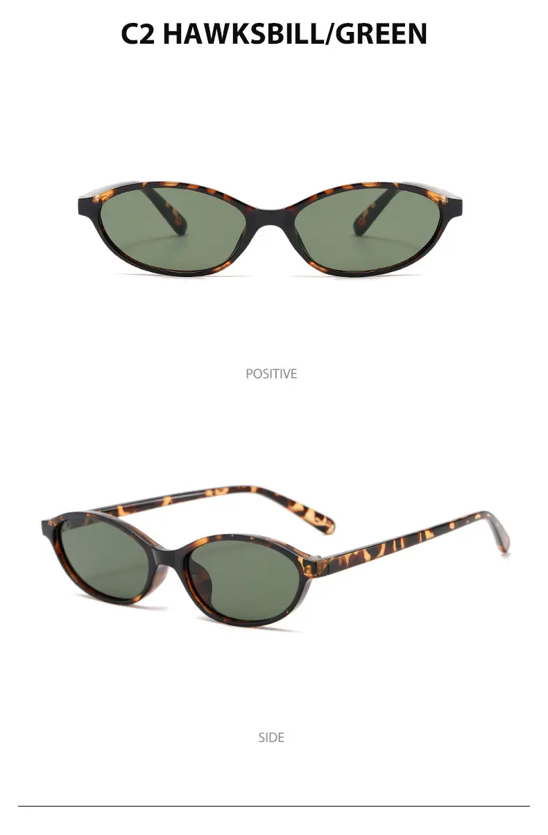 3571 Oval Cat's Eye UV400 Sunglasses Black — feature 7
