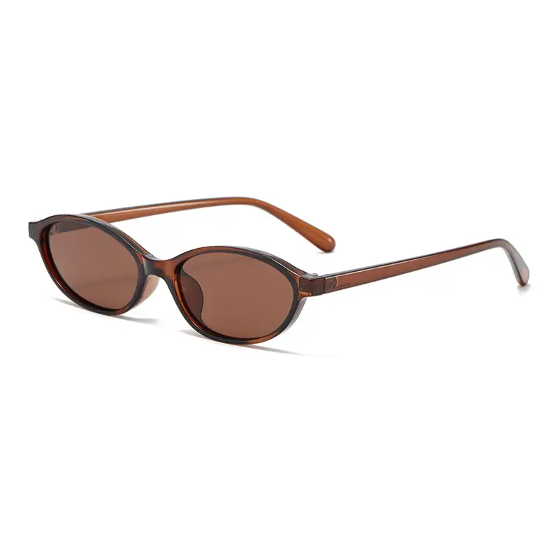 3571 Oval Cat's Eye UV400 Sunglasses Black - Image 5