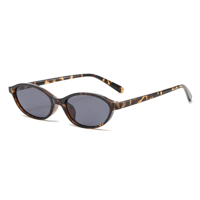 3571 Oval Cat's Eye UV400 Sunglasses Black - Image 8