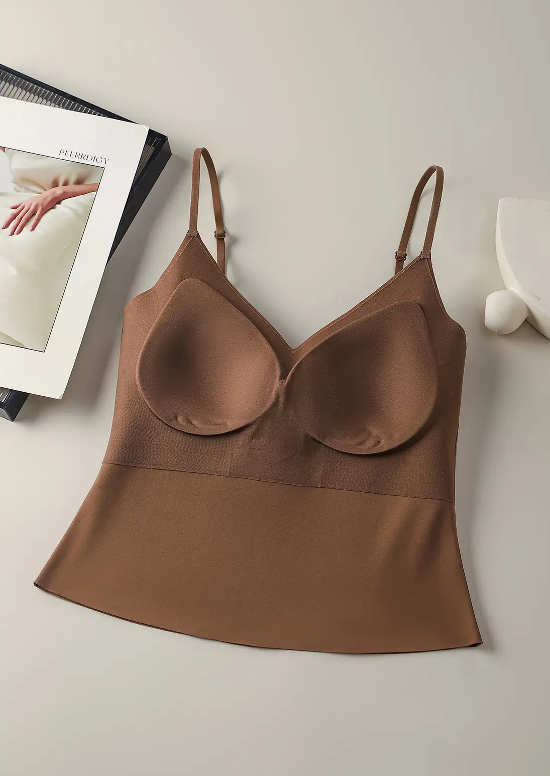 White Two-In-One Bra Vest Large U-Shaped — feature 22